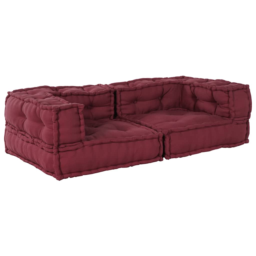 2-Sitzer-Modulsofa Kastanienbraun 140x70x36 cm Stoff