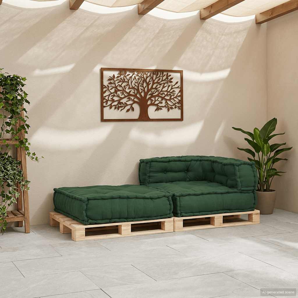 Modulares Sofaelement Grün 70x70x54 cm Stoff