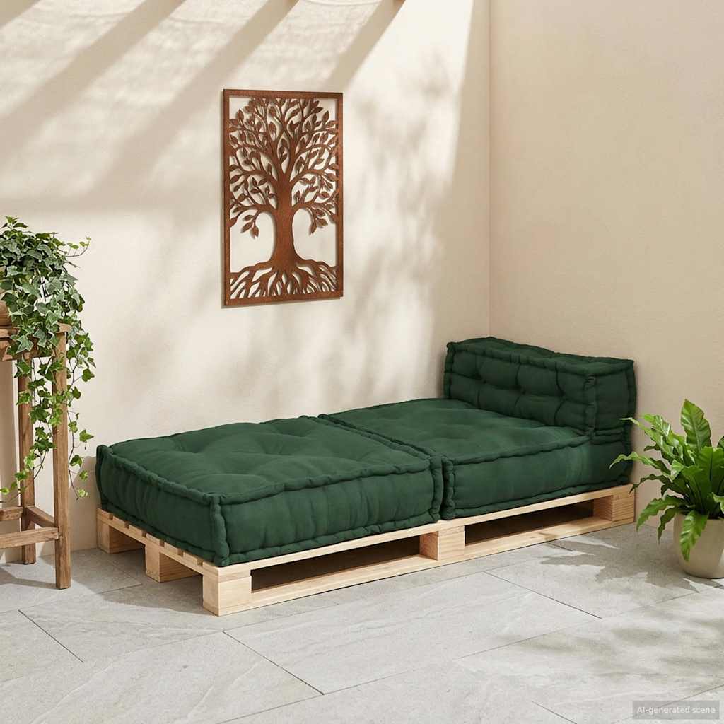 Modulares Sofaelement Grün 70x70x54 cm Stoff