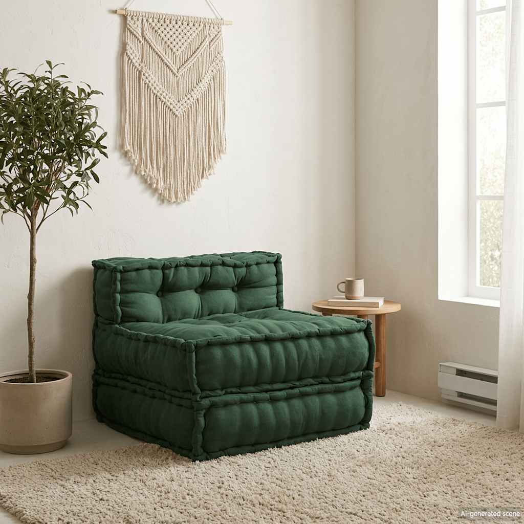 Modulares Sofaelement Grün 70x70x54 cm Stoff