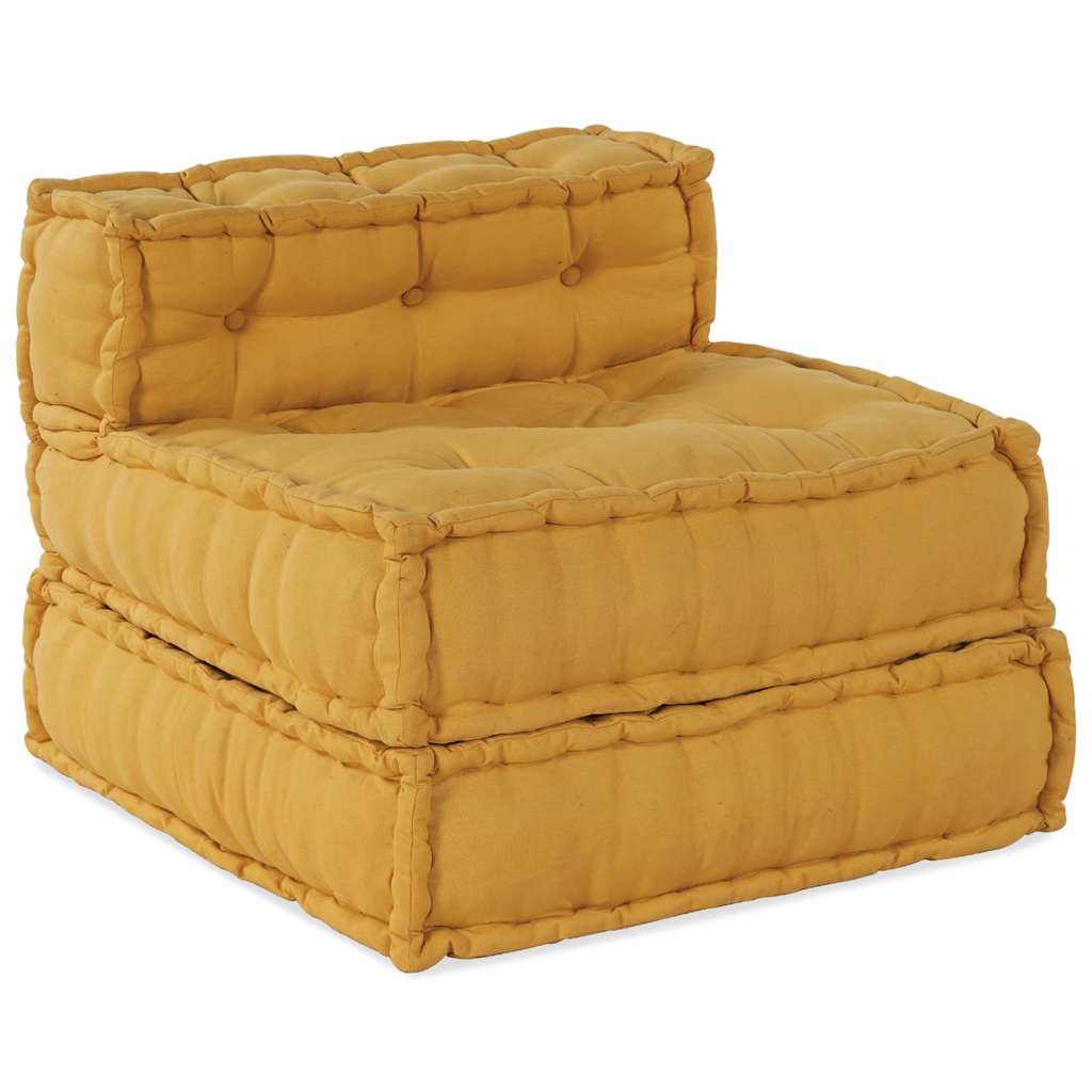 Modulares Sofaelement Gelb 70x70x54 cm Stoff