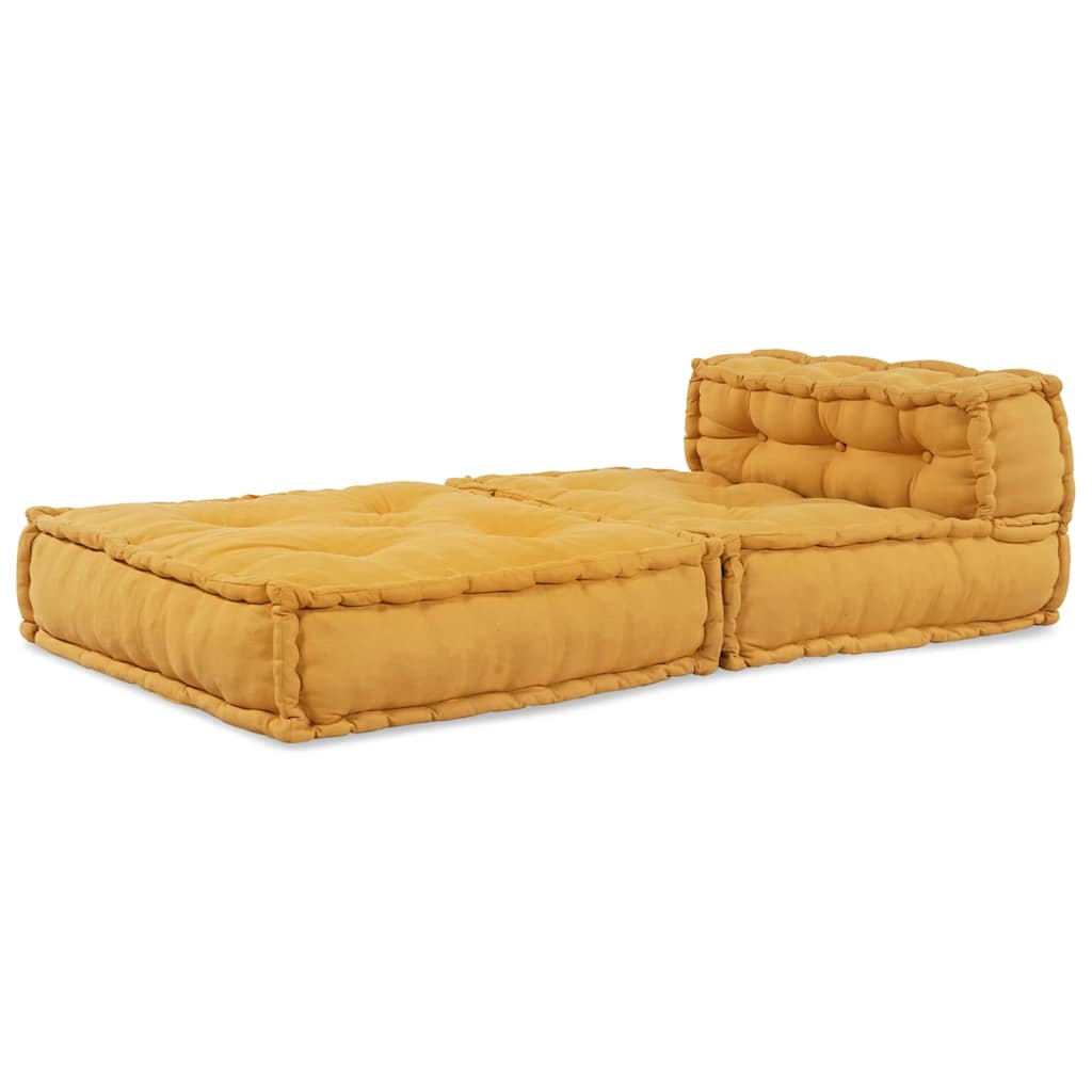 Modulares Sofaelement Gelb 70x70x54 cm Stoff