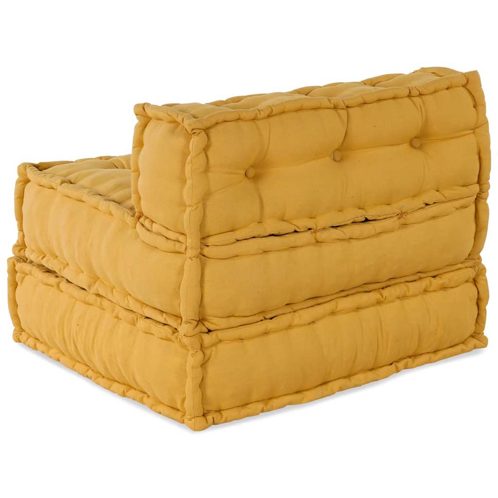 Modulares Sofaelement Gelb 70x70x54 cm Stoff