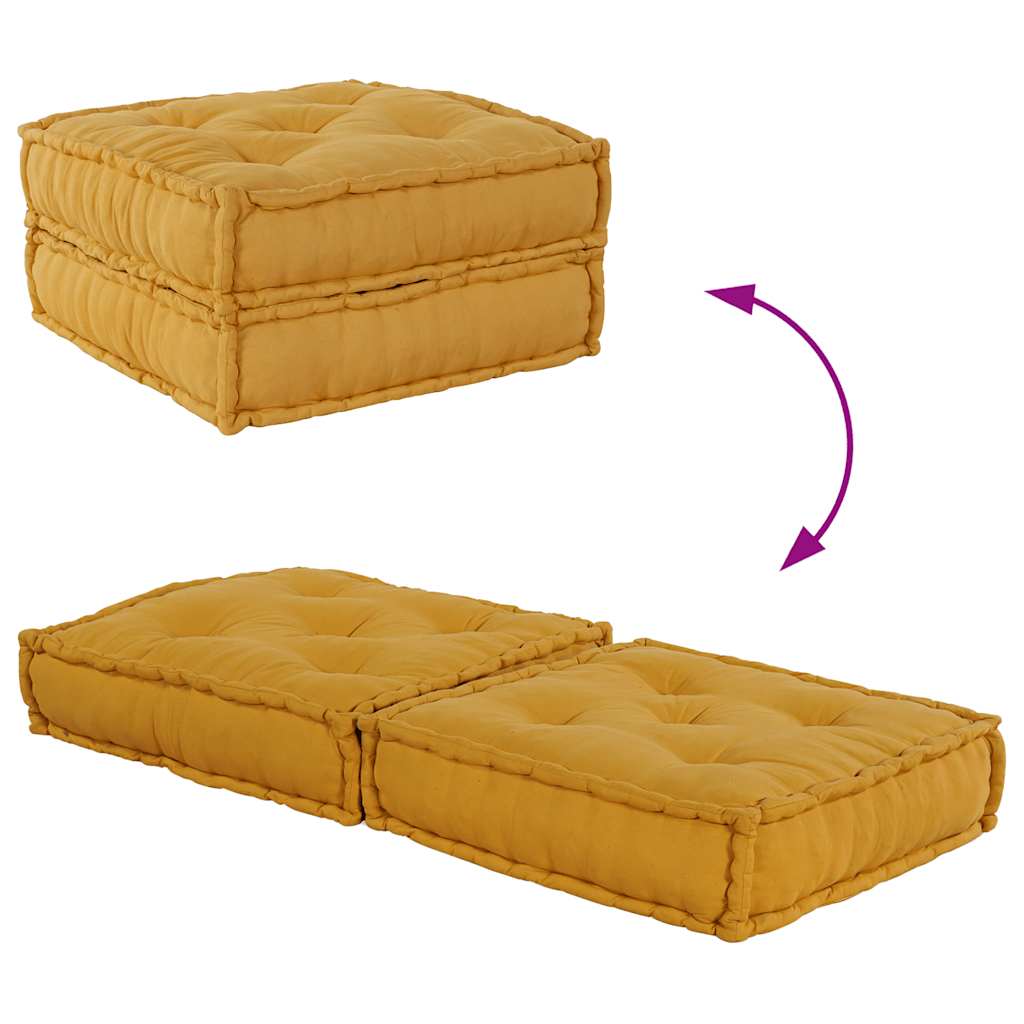 Modulares Sofaelement Gelb 70x70x36 cm Stoff