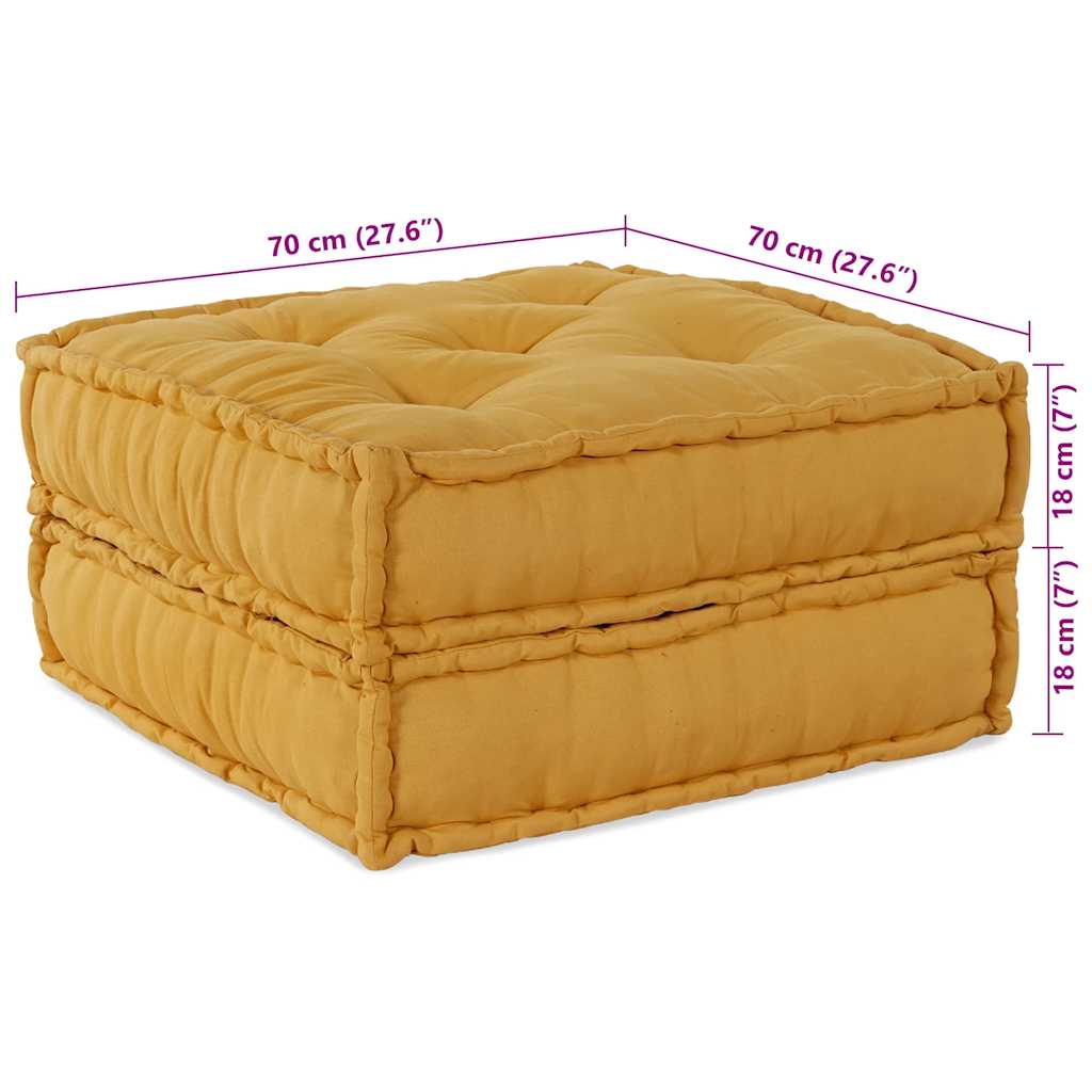 Modulares Sofaelement Gelb 70x70x36 cm Stoff