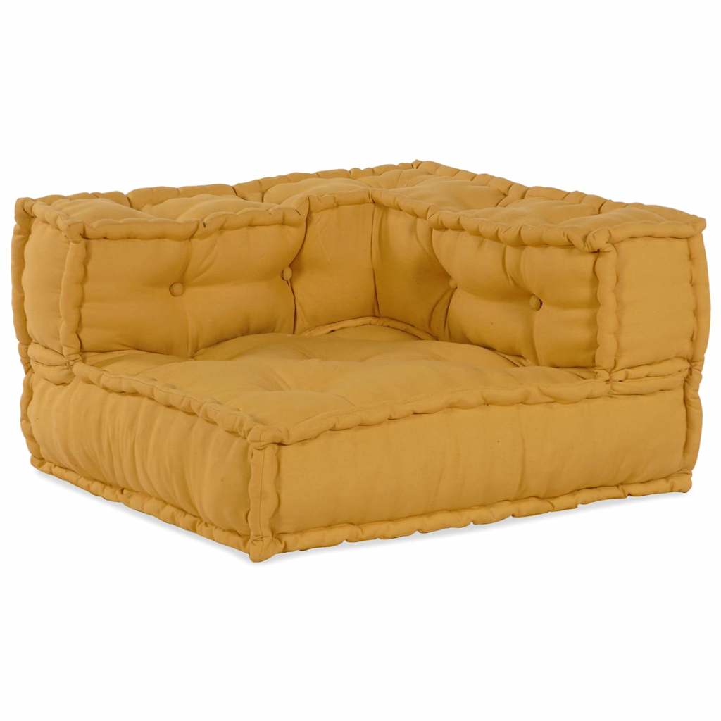 2-Sitzer-Modulsofa Gelb 140x70x36 cm Stoff