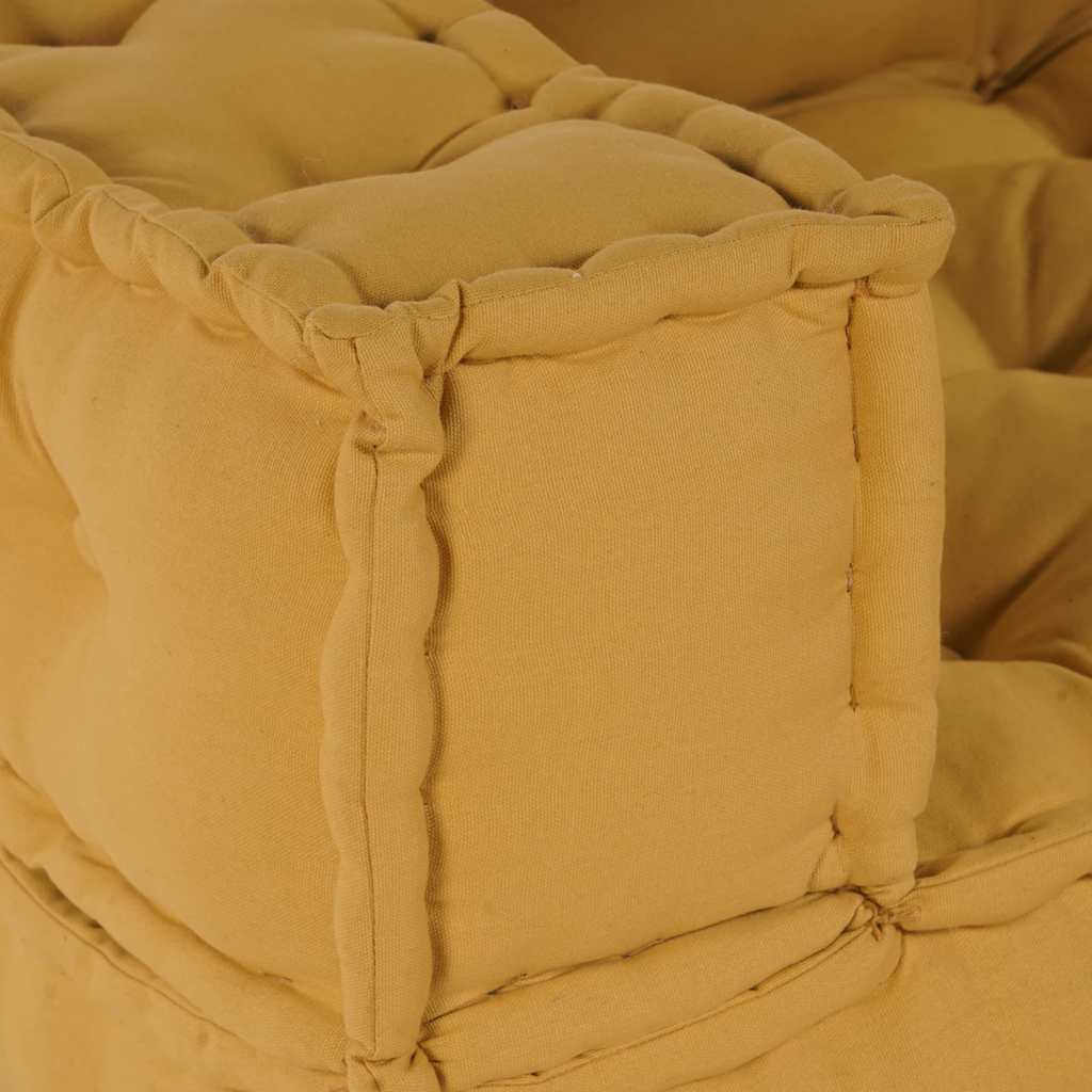 2-Sitzer-Modulsofa Gelb 140x70x36 cm Stoff
