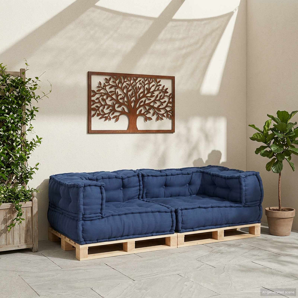 Modulare Sofagarnitur 3 pcs Indigo 140 x 70 x 36 cm Stoff