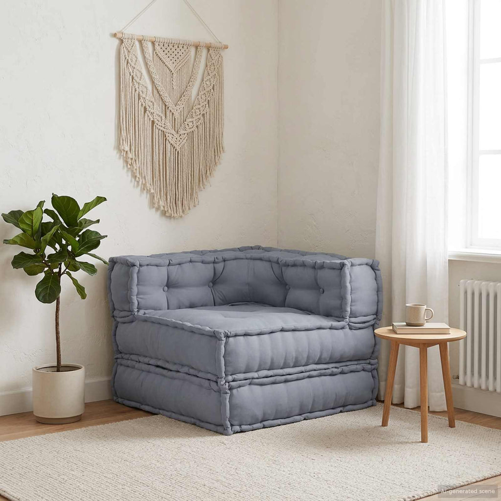 Modulare Sofagarnitur Grau 70 x 70 x 56 cm Stoff