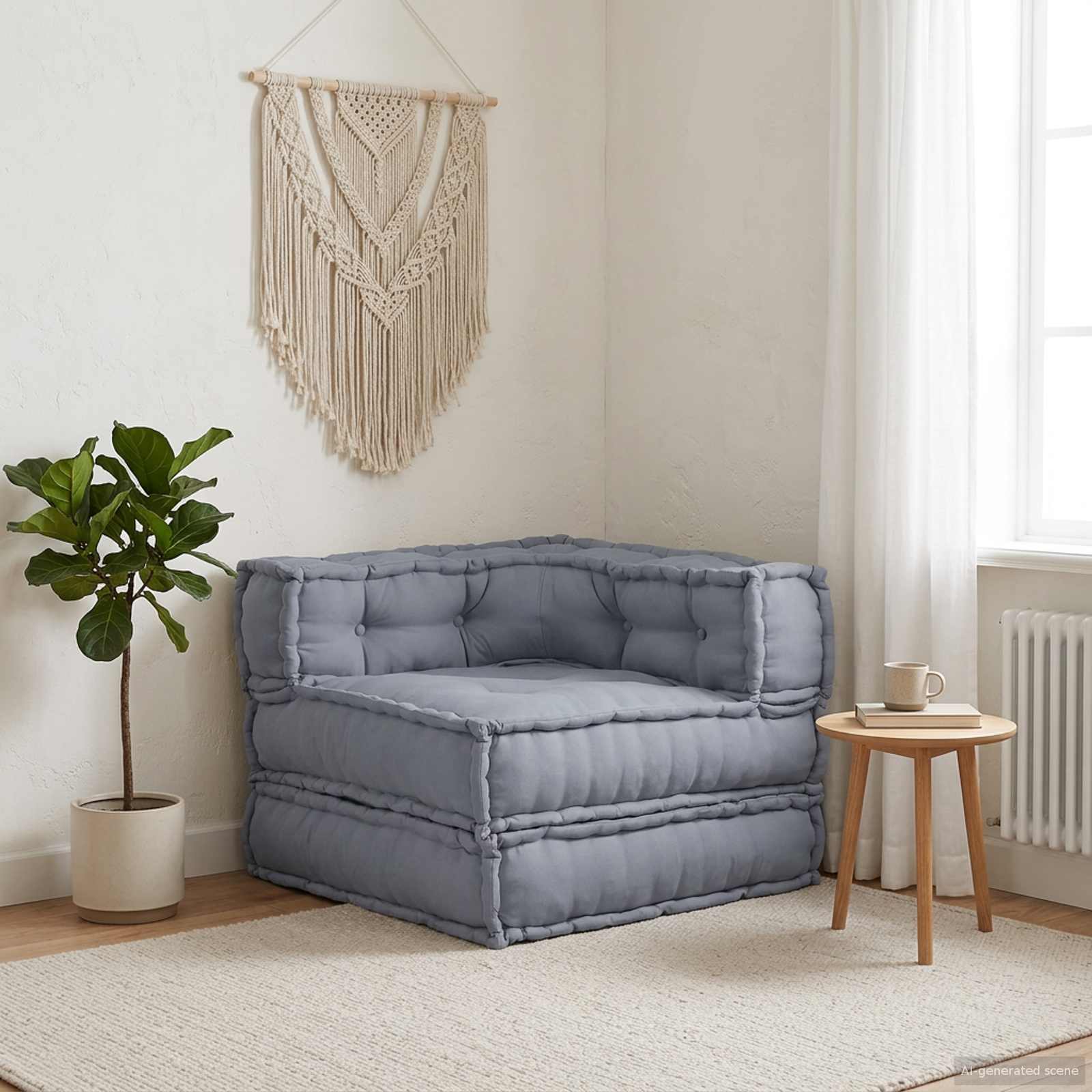 Modulare Sofagarnitur Grau 70 x 70 x 56 cm Stoff