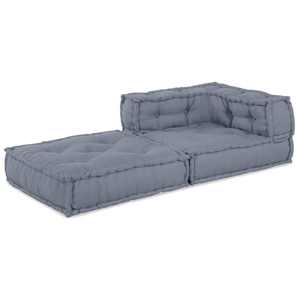 Modulare Sofagarnitur Grau 70 x 70 x 56 cm Stoff