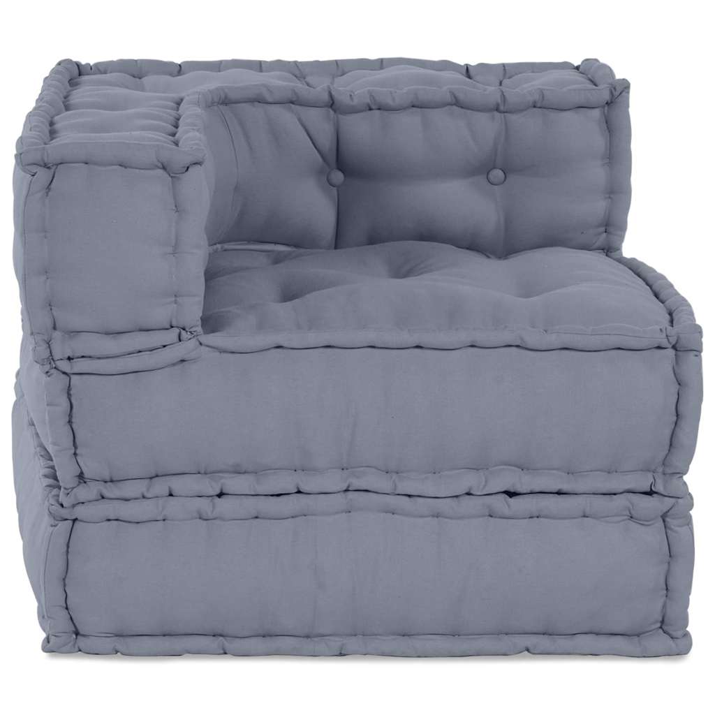 Modulare Sofagarnitur Grau 70 x 70 x 56 cm Stoff