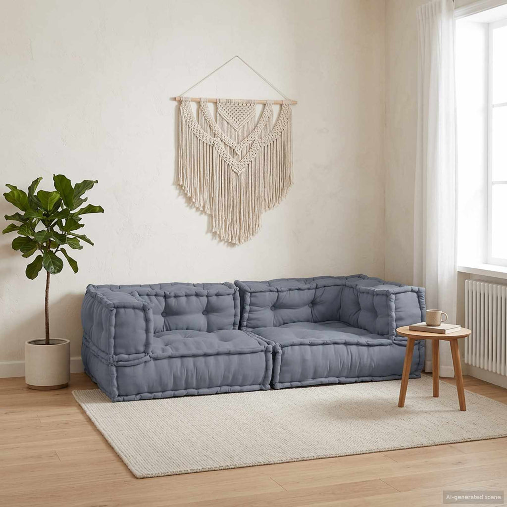 Modulare Sofagarnitur 3 pcs Grau 140 x 70 x 36 cm Stoff