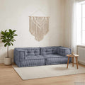 Modulare Sofagarnitur 3 pcs Grau 140 x 70 x 36 cm Stoff