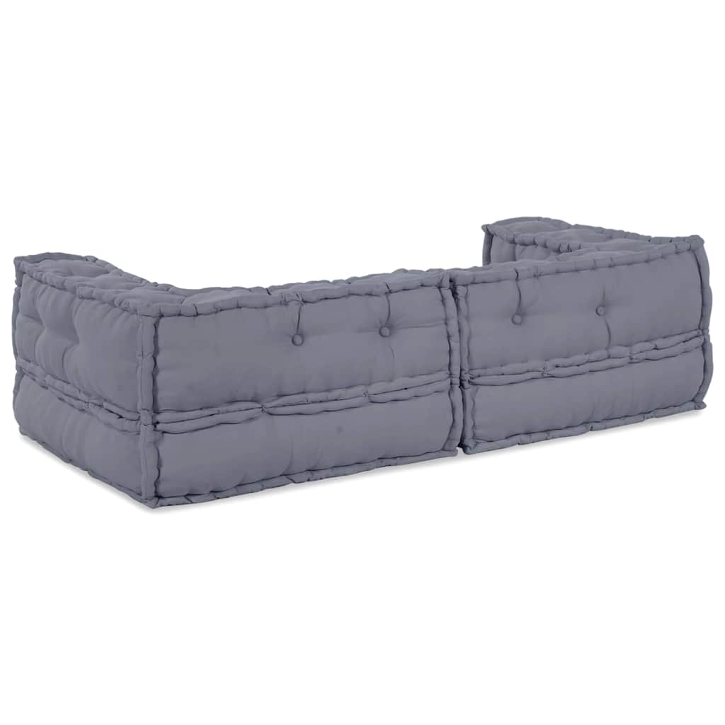 Modulare Sofagarnitur 3 pcs Grau 140 x 70 x 36 cm Stoff