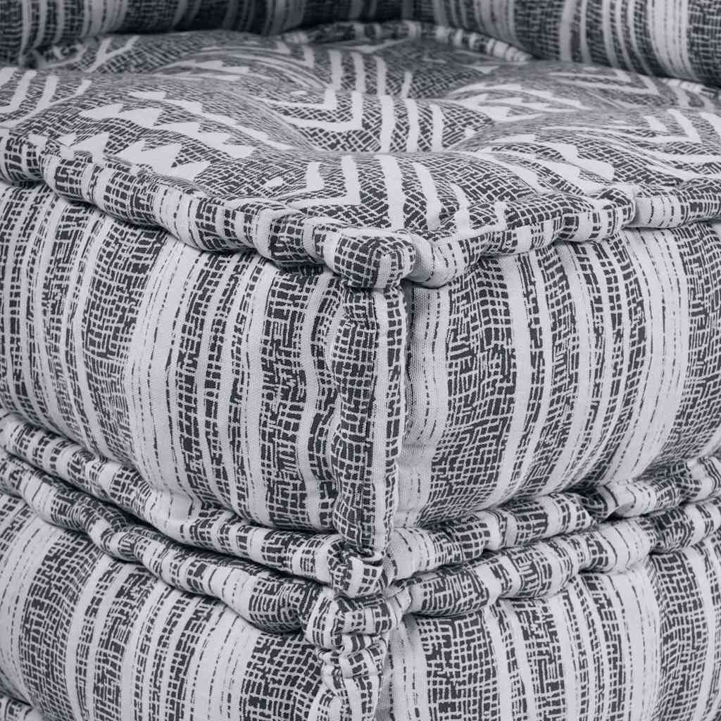 Modulare Sofagarnitur Grau Druck 70 x 70 x 56 cm Stoff