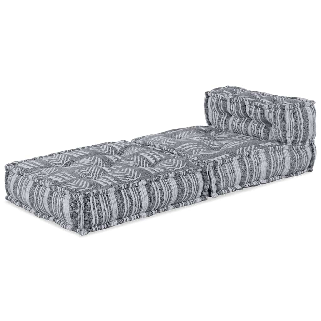 Modulare Sofagarnitur Grau Druck 70 x 70 x 56 cm Stoff