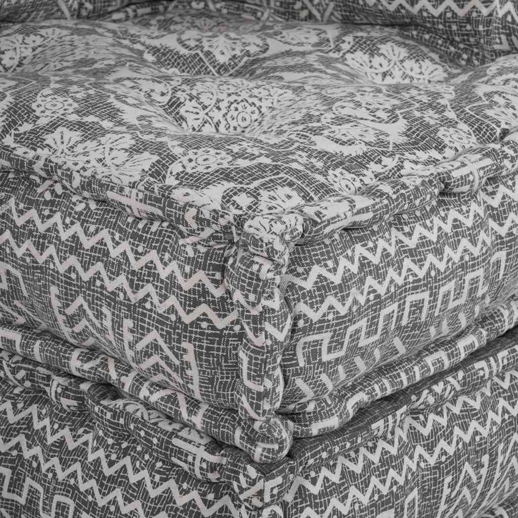 Modulare Sofagarnitur Hellgrau 70 x 70 x 56 cm Stoff