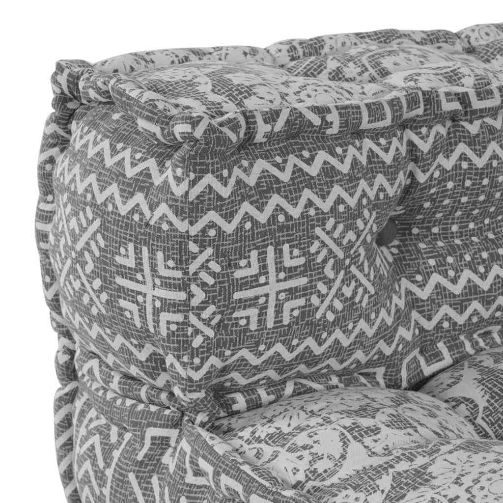 Modulare Sofagarnitur Hellgrau 70 x 70 x 56 cm Stoff