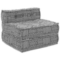 Modulare Sofagarnitur Hellgrau 70 x 70 x 56 cm Stoff