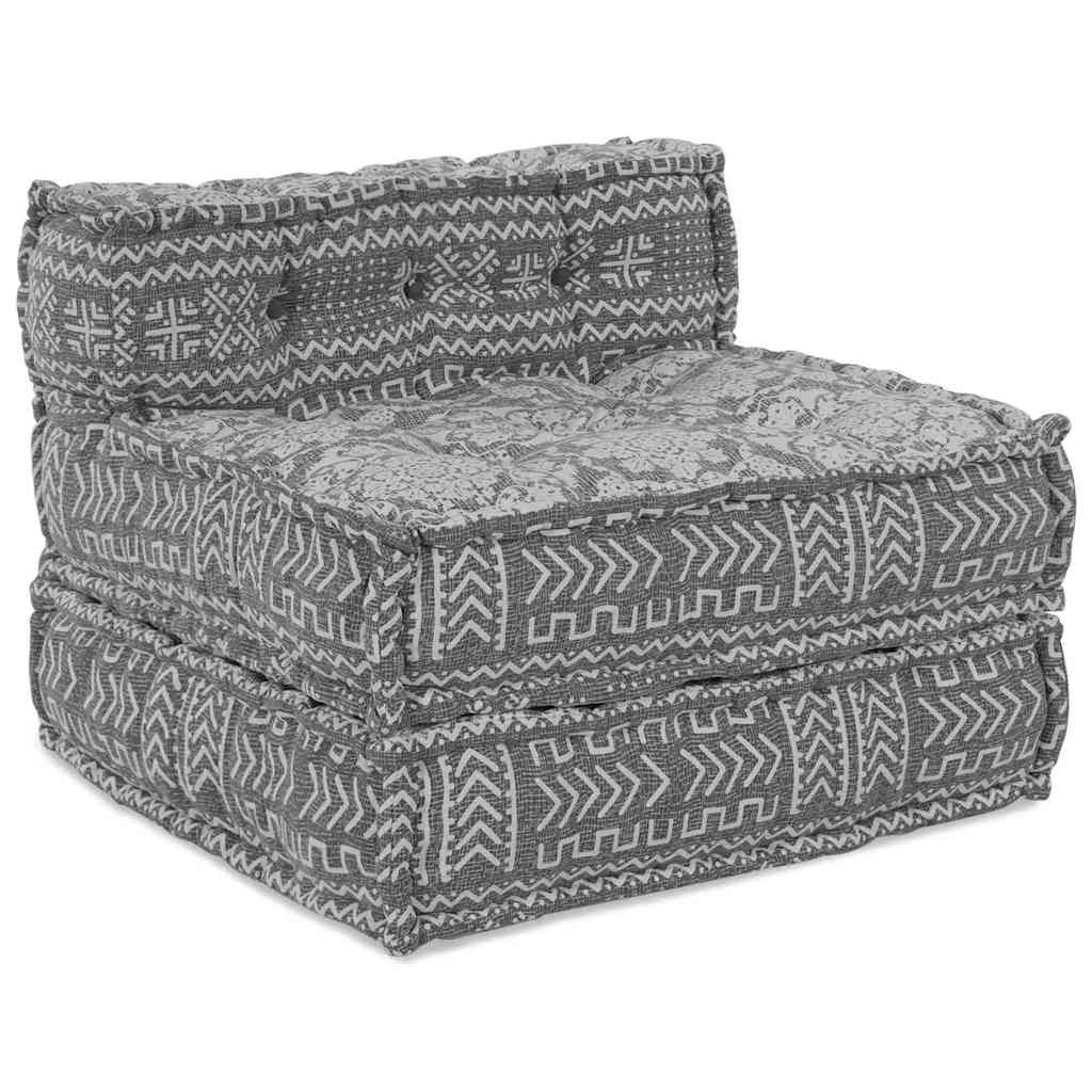 Modulare Sofagarnitur Hellgrau 70 x 70 x 56 cm Stoff