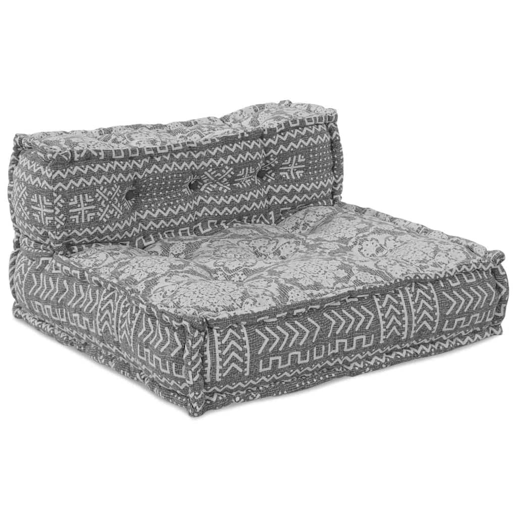 Modulare Sofagarnitur Hellgrau 70 x 70 x 56 cm Stoff