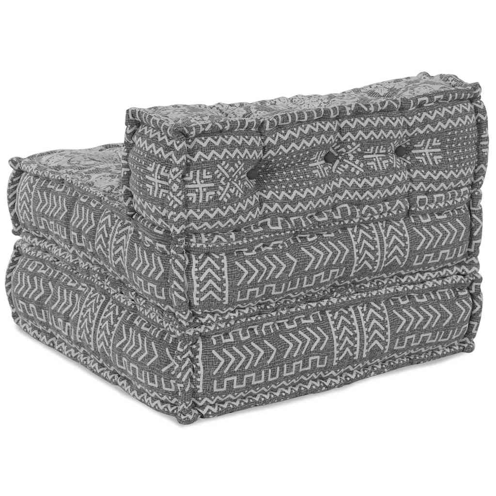 Modulare Sofagarnitur Hellgrau 70 x 70 x 56 cm Stoff
