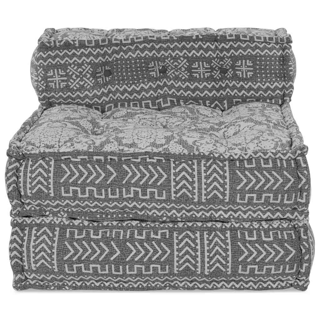 Modulare Sofagarnitur Hellgrau 70 x 70 x 56 cm Stoff