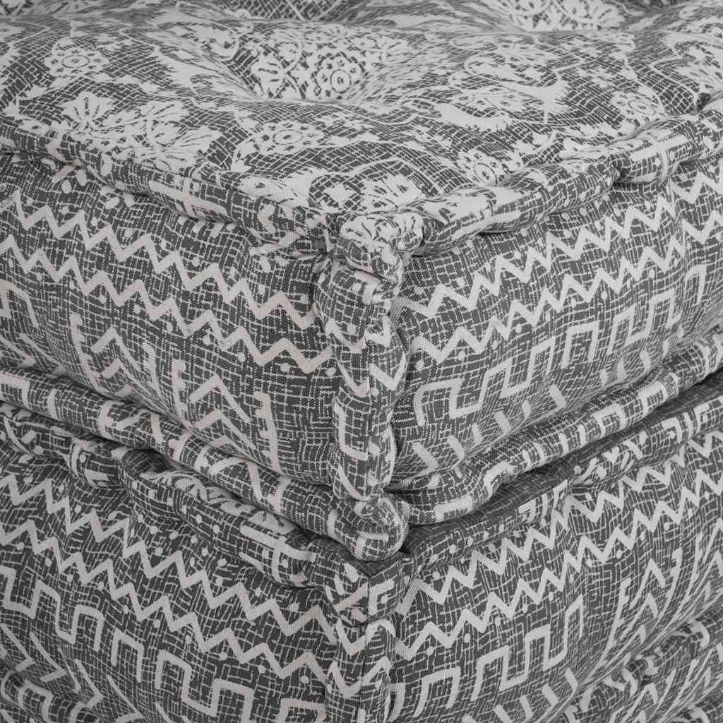 Modulare Sofagarnitur Hellgrau 70 x 70 x 36 cm Stoff