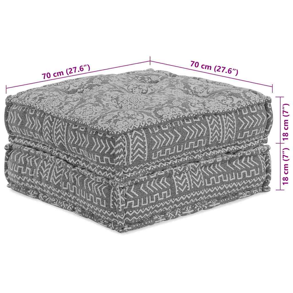Modulare Sofagarnitur Hellgrau 70 x 70 x 36 cm Stoff