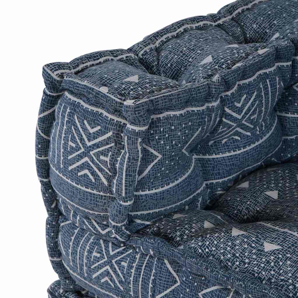 Modulare Sofagarnitur Indigo Druck 70 x 70 x 56 cm Stoff