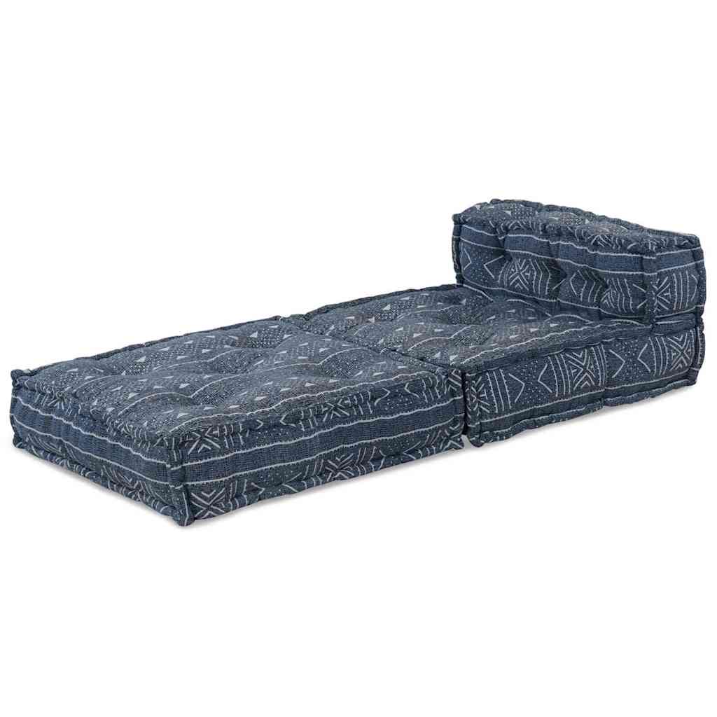 Modulare Sofagarnitur Indigo Druck 70 x 70 x 56 cm Stoff