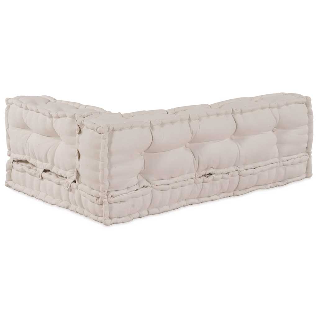 Pallet Sofa Kissen 3 pcs Creme 120 x 80 x 34 cm Stoff