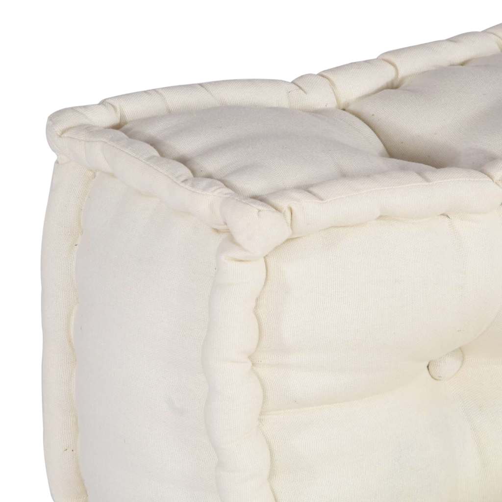Pallet Sofa Kissen 2 pcs Creme 120 x 80 x 38 cm Stoff