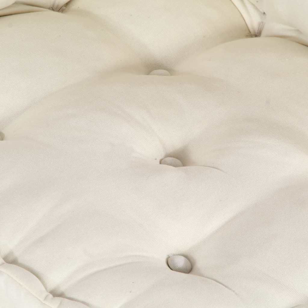 Pallet Sofa Kissen 2 pcs Creme 120 x 80 x 38 cm Stoff