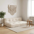Pallet Sofa Kissen 2 pcs Creme 120 x 80 x 38 cm Stoff