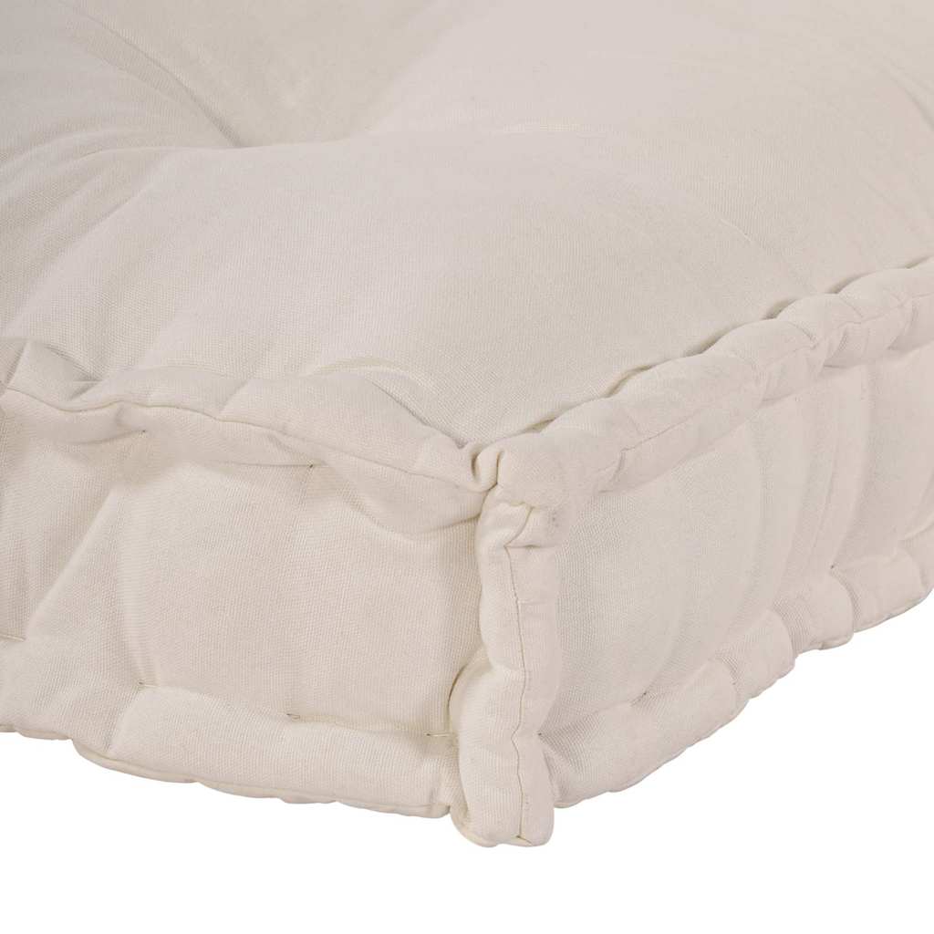 Pallet Sofa Kissen Creme 120 x 80 x 12 cm Stoff