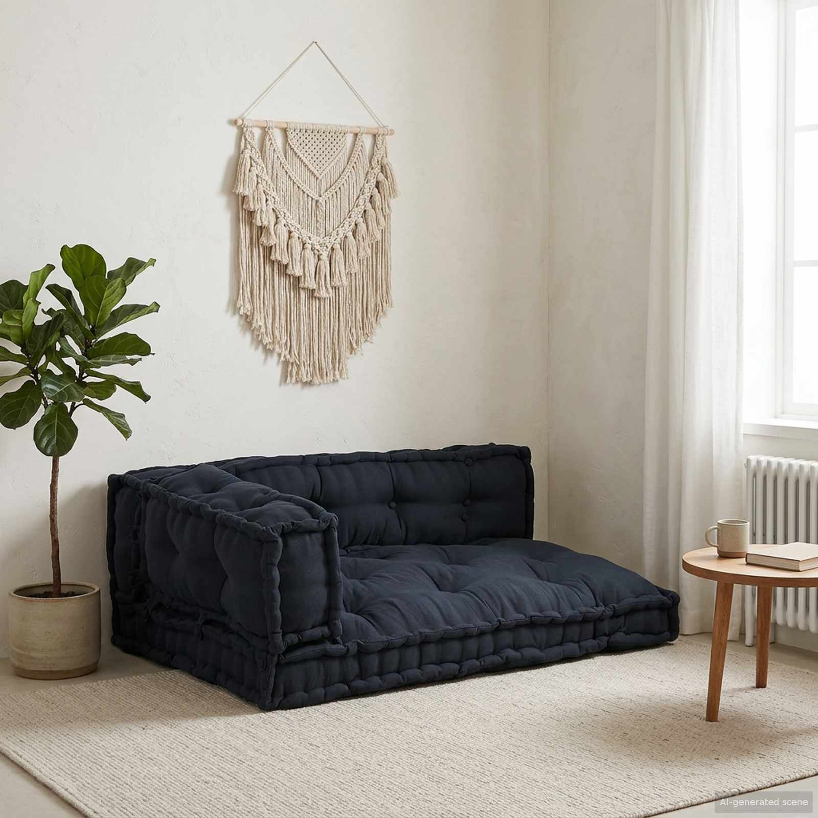 Pallet Sofa Kissen 3 pcs Anthrazit 120 x 80 x 38 cm Stoff
