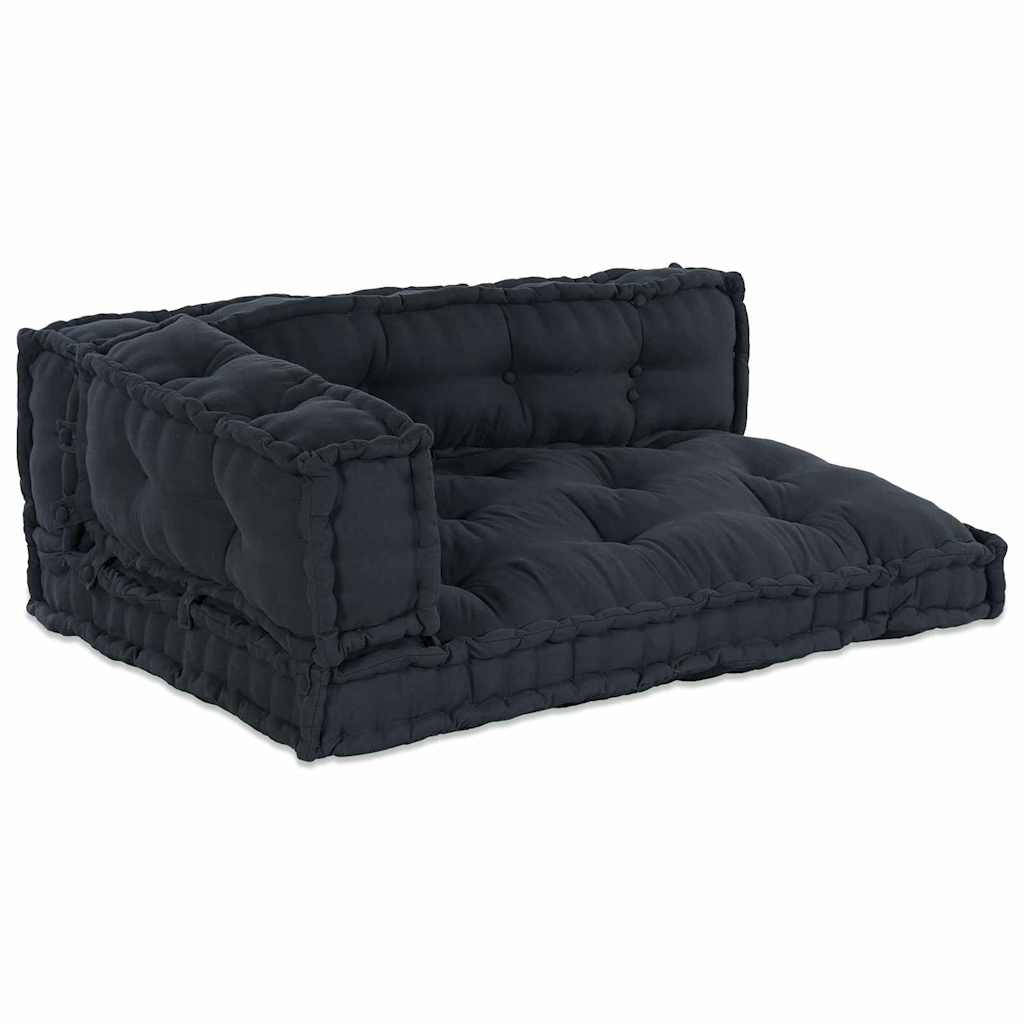 Pallet Sofa Kissen 3 pcs Anthrazit 120 x 80 x 38 cm Stoff