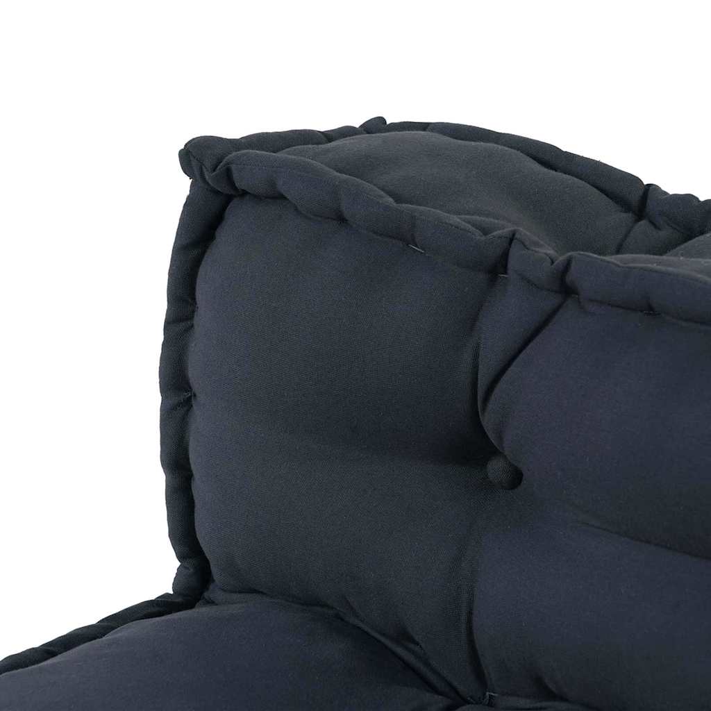 Pallet Sofa Kissen 2 pcs Anthrazit 120 x 80 x 38 cm Stoff