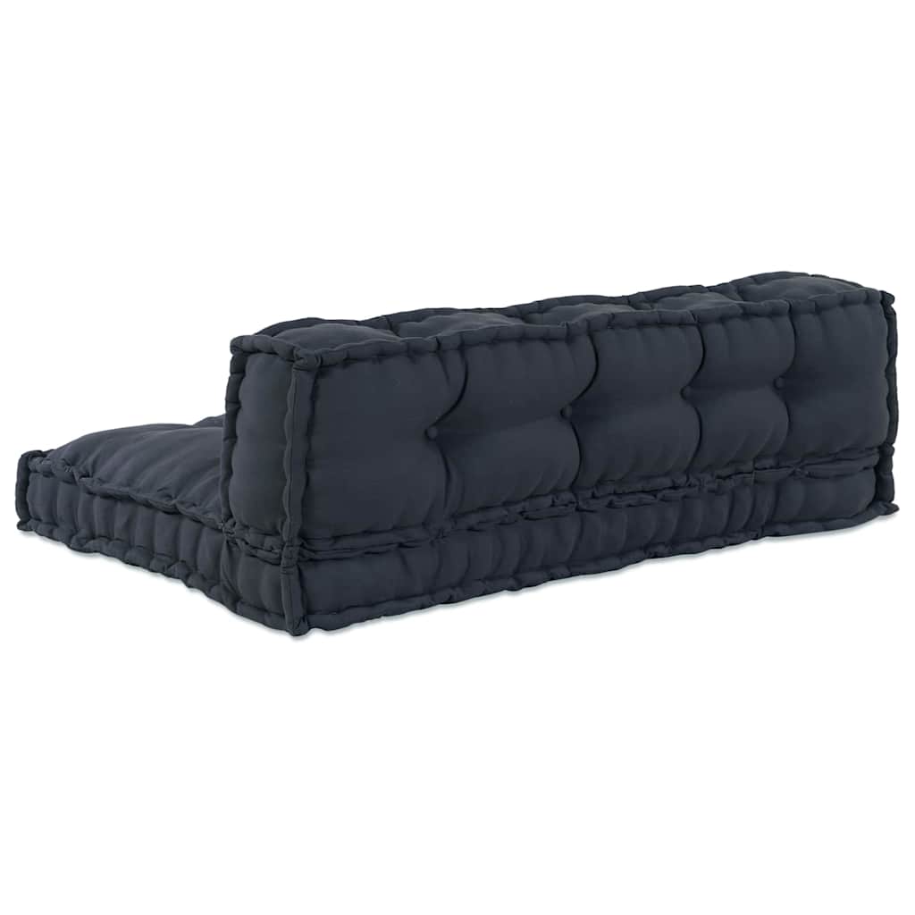 Pallet Sofa Kissen 2 pcs Anthrazit 120 x 80 x 38 cm Stoff