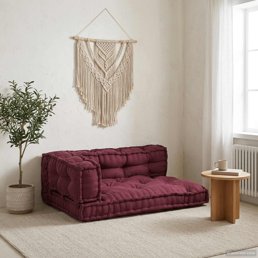 Pallet Sofa Kissen 3 pcs Kastanienbraun 120 x 80 x 38 cm Stoff