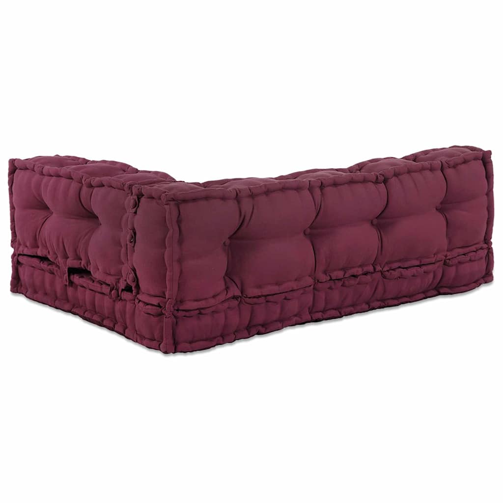 Pallet Sofa Kissen 3 pcs Kastanienbraun 120 x 80 x 38 cm Stoff