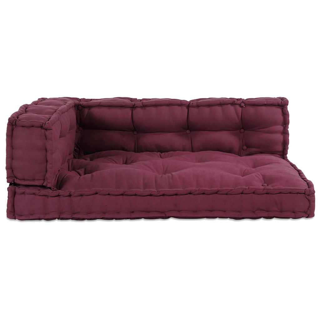 Pallet Sofa Kissen 3 pcs Kastanienbraun 120 x 80 x 38 cm Stoff