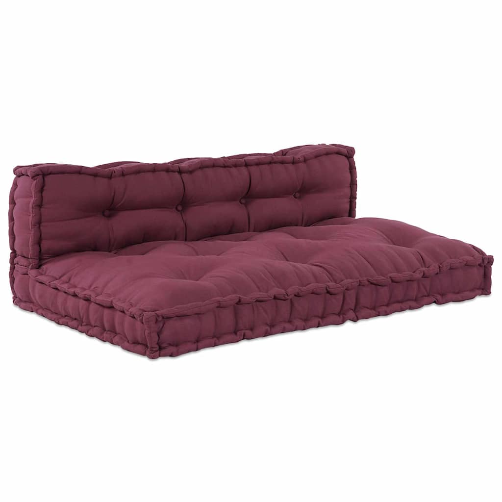 Pallet Sofa Kissen 2 pcs Kastanienbraun 120 x 80 x 38 cm Stoff