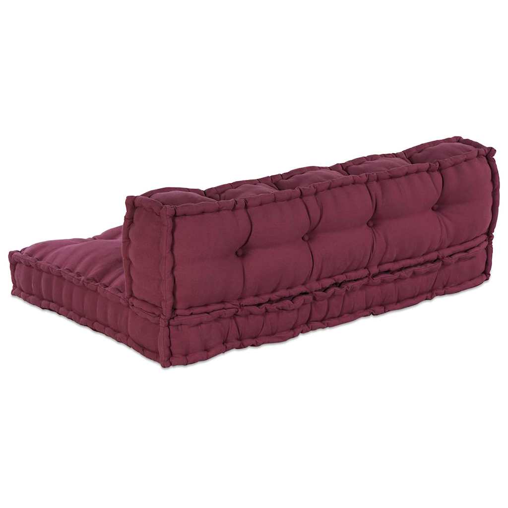Pallet Sofa Kissen 2 pcs Kastanienbraun 120 x 80 x 38 cm Stoff