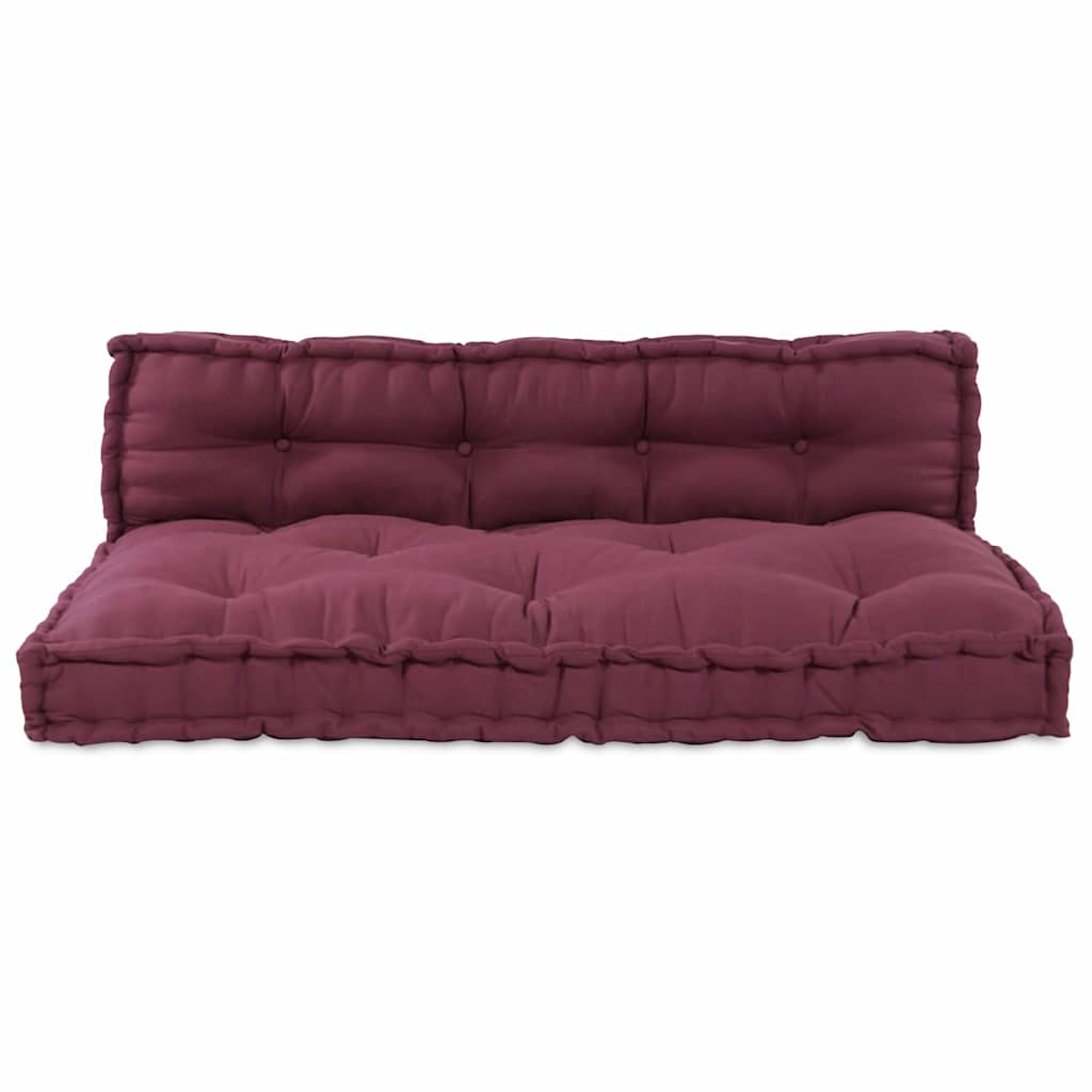 Pallet Sofa Kissen 2 pcs Kastanienbraun 120 x 80 x 38 cm Stoff