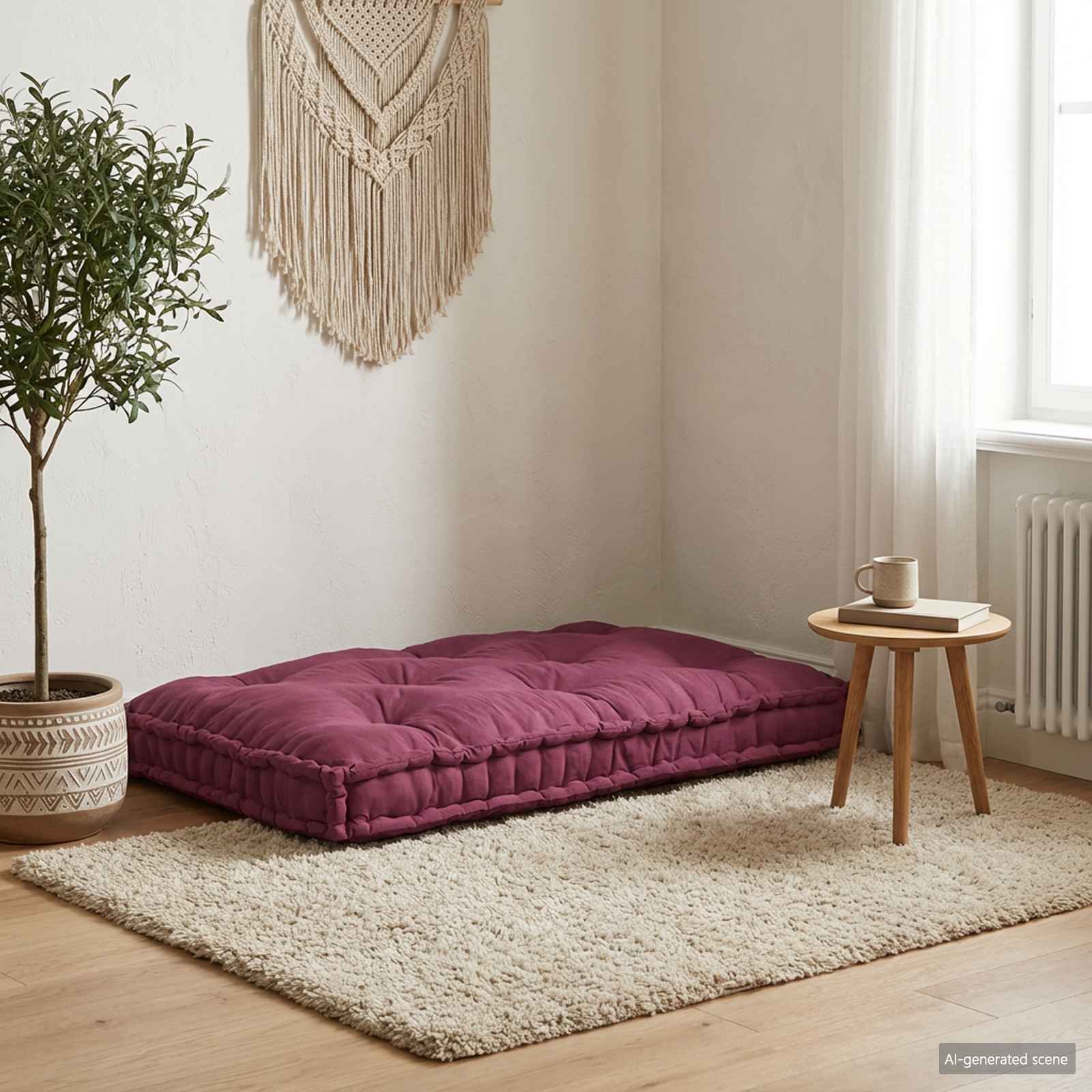 Pallet Sofa Kissen Kastanienbraun 120 x 80 x 12 cm Stoff