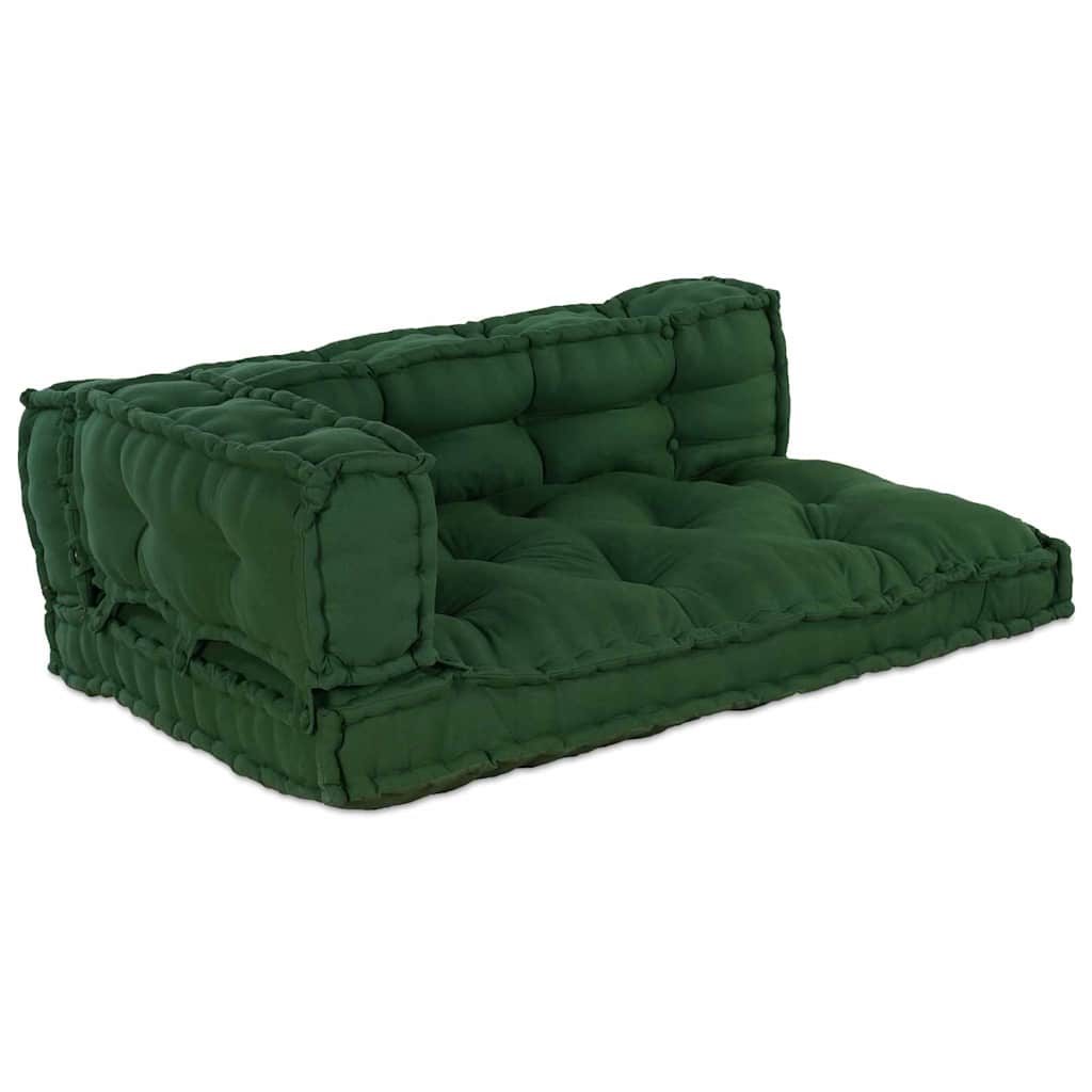 Pallet Sofa Kissen 3 pcs Grün 120 x 80 x 38 cm Stoff