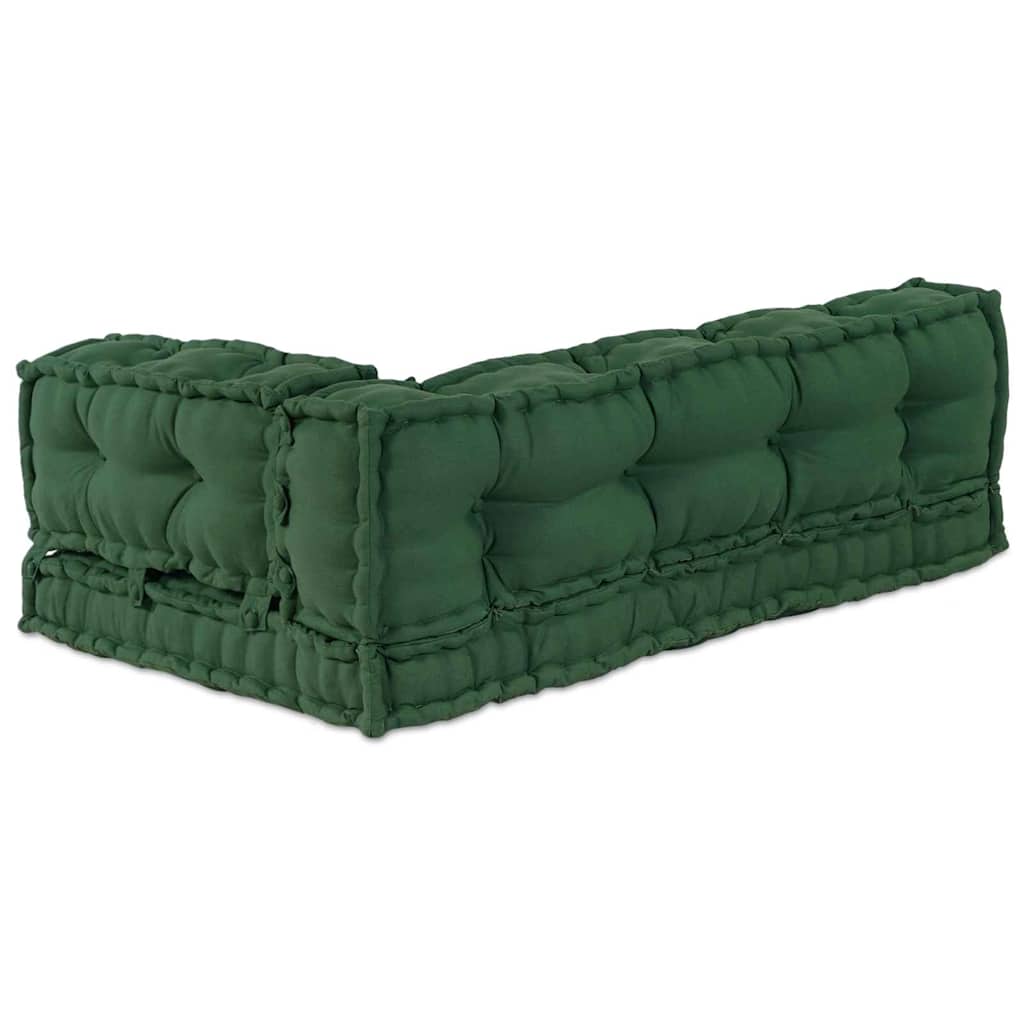 Pallet Sofa Kissen 3 pcs Grün 120 x 80 x 38 cm Stoff